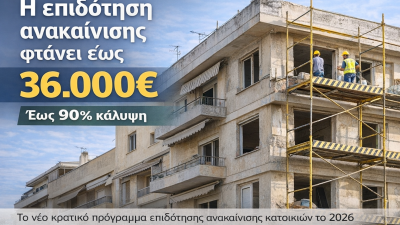 νέο πρόγραμμα επιδότησης ανακαίνισης κατοικιών το 2026